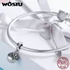 WOSTU Real 925 Sterling Silver 4 Colors Love Box Dangle Beads Fit Charm Bracelet Necklace Jewelry Making Gift FIC689 Q0531