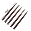 Baguettes 5/10 paires réutilisables pointues Sushi bois naturel rouge Jujube lavable au lave-vaisselle antidérapant Design élégant