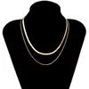 Collana semplice sul collo Moda a strati color oro e argento Collane girocollo per gioielli di moda da donna 20211917193