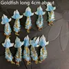 5pcs 4cm Handcraftsed Lifelike Sway Koi Fish Charms DIY Jewelry Making Charm Cloisonne Enamel Lucky Carp pendant Earrings Bracelet Anklet Accessories