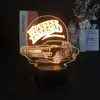 3D Attmosphere Night Right Light LED Гульчатые лампы Hazzard Desk для мальчиков Дети подарочные декор комнаты Ночное время контроль приложения