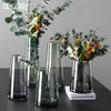 ガラス花瓶北欧家装飾創造的な透明な水耕リビングの室装飾テラリウム花植物ボトル211215