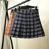 Qooth jesień zima plisowane spódnice dla kobiet Harajuku Mini Short Sailor Spódnica Japoński Mundur szkolny Faldas QH1648 210609