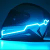 오토바이 헬멧 사이클링 헬멧 LED 차가운 빛 깜박이는 반사 빛나는 스티커 스트립 수정 된 방수 장식