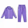 Mode Männer Slim Klassische Trainingsanzüge Strickjacke Polyester Designer Frauen Elastischer Bund Brief Gedruckt Streifen Lange Sweatware