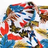 Summer Pure Cotton Mens Hawaiian Shirt Printed Short Sleeve Big Us Size Hawaii Flower Beach Floral Patterns 210721