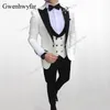 Men's Business Party Suits 2 Piece Shawl Lapel Slim Fit Suits For Men Wedding Suit Groom Tuxedos Formal Blazer Wear