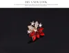 Boucles d'oreilles collier élégant rouge blanc cristal pédante femmes de mariage bijoux femme rétro gol chain de chaume