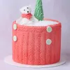 Venda quente 3D Textura de tricô Molde de Silicone Bolo de Natal Borda Fondant Moldes Bolo Decoração Ferramentas Chocolate Gumpoto Molde 210225