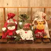 Sacchetto di caramelle natalizie Simpatici sacchetti regalo di Natale Borsa con coulisse in tessuto spazzolato Decorazione tascabile natalizia