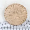 Nordic Japanese-Style Round Home Pumpkin Cushion Cushion Pillow Home Decoration Car Soft Sofa Cushion Solid Color Futon