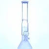 14 inches hookah bong with tree arm filter classical jade white glass water pipe