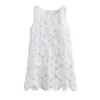Mudkingdom sommar toddler tjejer klär daisy blommor eyele barn ärmlös mode jumper es för söta kläder 210615