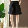 Women's shorts Summer cotton Linen large size Loose casual wide leg shorts skirts trousers 210625