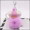 Porte-clés Bijoux Bébé Boule De Fourrure Poupée Porte-clés Slee Pompon Lapin Chaîne De Voiture Porte-clés Titulaire Charme Drop Delivery 2021 Eqzlr