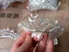 Bruiloft Crystal Crown Kam Parel Haarstokken Prom Hoofdband Kids Girl Party Events Clear Rhinestone Tiaras Sliver Haar Sieraden Kerstcadeau