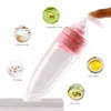 90ML Safe Newborn Baby Feeding Bottle Toddler Silicone Squeeze Feeding Spoon Milk Bottle Training Feeder Food Supplement Tools G1221