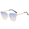 Stylish Sunglasses Women Fashion Diamond Cut Square Rimless Sun Glasses Designer Whole Shades Eyewear for Lady S21222