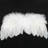 Dziecko Niemowlęta Cosplay Wing Photography Rekwizyty Noworodka Pretty Angel Fairy White Pink Feather Costume Photo Headband Prop Baw11