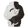 Erkek Hoodies Tişörtü Sevimli Kedi Erkek Kız Açık 3D Baskı Hoodie Kazak Pet Baskı Moda Spor Kazak Sonbahar Ve Kış