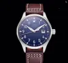 Fashion Automatic Mechanical's Watch Pilot Mark XVIII IW327004 40mm Blue Dial Strapmens Watch2597