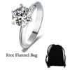 100 925 Sterling Silver Silver Moissanite Certified Diamond Ring Test Canon Class