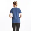 Woman Short Sleeve Shirt Elastic Yoga Mesh Sports T Shirt Fitness Womens Gym Running Tops