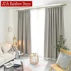 Lniana Tekstura 100% Zasłony zaciemniające do sypialni Długie Salon Okno Zasłony Okno Thermal Insulates Blinds Panele zasłony Drapes 210712