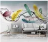 Niestandardowe fotograficzne tapety 3d murali siłowni tapety małe świeże światło luksusowe ręcznie malowane pióro linia nowoczesne minimalistyczny tło ścienne papiery