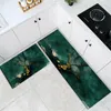 Carpets Luxury Dark Green Bedside Mat Long Non-slip Kitchen For Floor Washable Absorbent Bathroom And Toilet Doormat