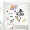 Karikatür Dış Uzay Astronot Duvar Sticker Çocuk Odaları için Kreş Çıkarılabilir Duvar Dekor Vinil Balon Sticker Çıkartmaları Ev Dekorasyonu 210914