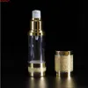 10 sztuk / partia 15ml 30ml 50ml Gold Różowy Glitter Diament Airless Próżniowe Butelki Luksusowe Emulsja Balsam Perfumy Perfumy Spray BottleHigh Quatity