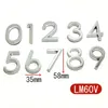 Novelty Items 1pc 3D Numeral Door Plate House Number Sticker Sign Plating Gate Digits 0 To 9 Plastic Tag El Home Address Label