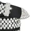 Crocodile genuine leather belt for woman female fashion luxury designer sparkling full diamonds zircon 110cm 36 ft pin buckle 91 9992639