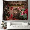 Tapestry vägg hängande spis för hem deco julgran Stor storlek gobelänger