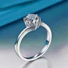 Alliances Bague Blanc Cubic Zirconia Couleur Argent Femme Promesse Taille 6 7 8 9 HERR0048