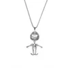 Pendentif Colliers XIAOBOACC Couple Collier Mode Coréenne En Acier Inoxydable Alien Cou Chaînes Bijoux