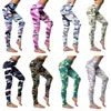 Kamuflaj Baskı Spor Tayt Kadın Push Up Spor Legins Polyester Elastik Ince Pantolon Artı Boyutu Kadın Jeggings 211014