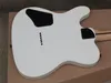 Guitare électrique blanche à vente directe d'usine avec Pickguard noir, micros EMG, touche en palissandre, offrant des services personnalisés