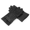 Cyklingshandskar Högkvalitativ sammet Män / Kvinnor Touchscreen Glove Windproof Winter Warm Mittens PU Läder