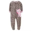 Bebek Pijama Fermuar Polar Doğan Bebek Romper Sıcak Kış Iç Çamaşırı Tulum Giysileri Unicorn Bebekler 210816