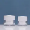 30 g 50g gezichtscrème jar wit deksel met lepel oog serum flessen reizen sub verpakking cosmetische fles