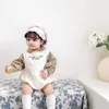 Wholesale Korean Style Spring Baby Boys Girls 2-pcs Sets Embroidery Bodysuit + Floral Shirts Born Clothes E1031 210610