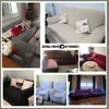 Solid Color Corner Sofa Skydd för vardagsrum Elastic Spandex Slipcovers Soffa Cover Stretch Handduk 211116