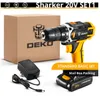 DEKO Power Tool Sets Sharker 20V Cordless Drill Driver Screwdriver Mini Wireless DC Lithium-Ion Battery 18+1 Settings