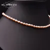 GLSEEVO Natural Freshwater Big Pearl Short Necklace For Women Couple Dating Minimalism Handmade Exquisite Jewelry GN0262A