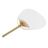 Otra decoración del hogar 48pcs / lot Body White Paddle Fan for Decoration