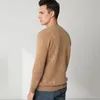 Camisolas masculinos 2022 Outono de outono Homem o-pescoço 30% Cashmere Roman Numbers