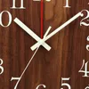 12 Inch Luminous Wall Clock Wood Silent light in dark night Nordic Fashion Wall Clock Non Ticking Clock With Night Light 211110