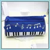 Fall väskor levererar företag industriell musik piano blyertsfodral polyester väska dubbel kapacitet penna bokstavliga kontorsskola studen